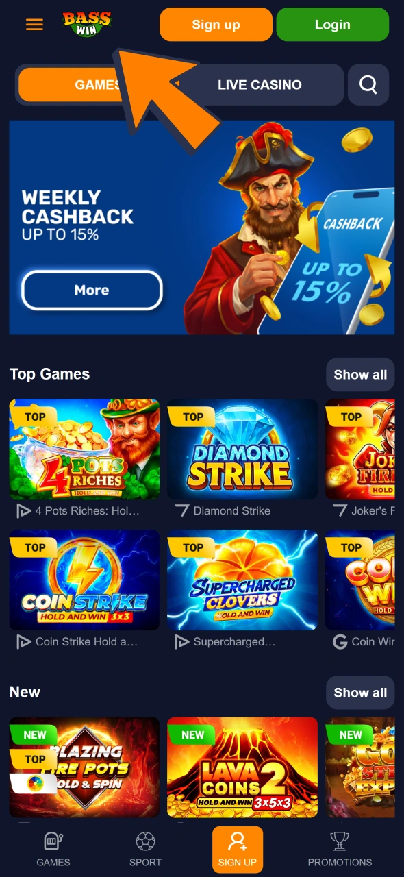 Visit official Bass Win website from your iOS.