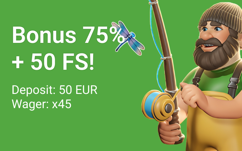 Claim up to 75% of your second deposit for slots gaming at Bass Win.