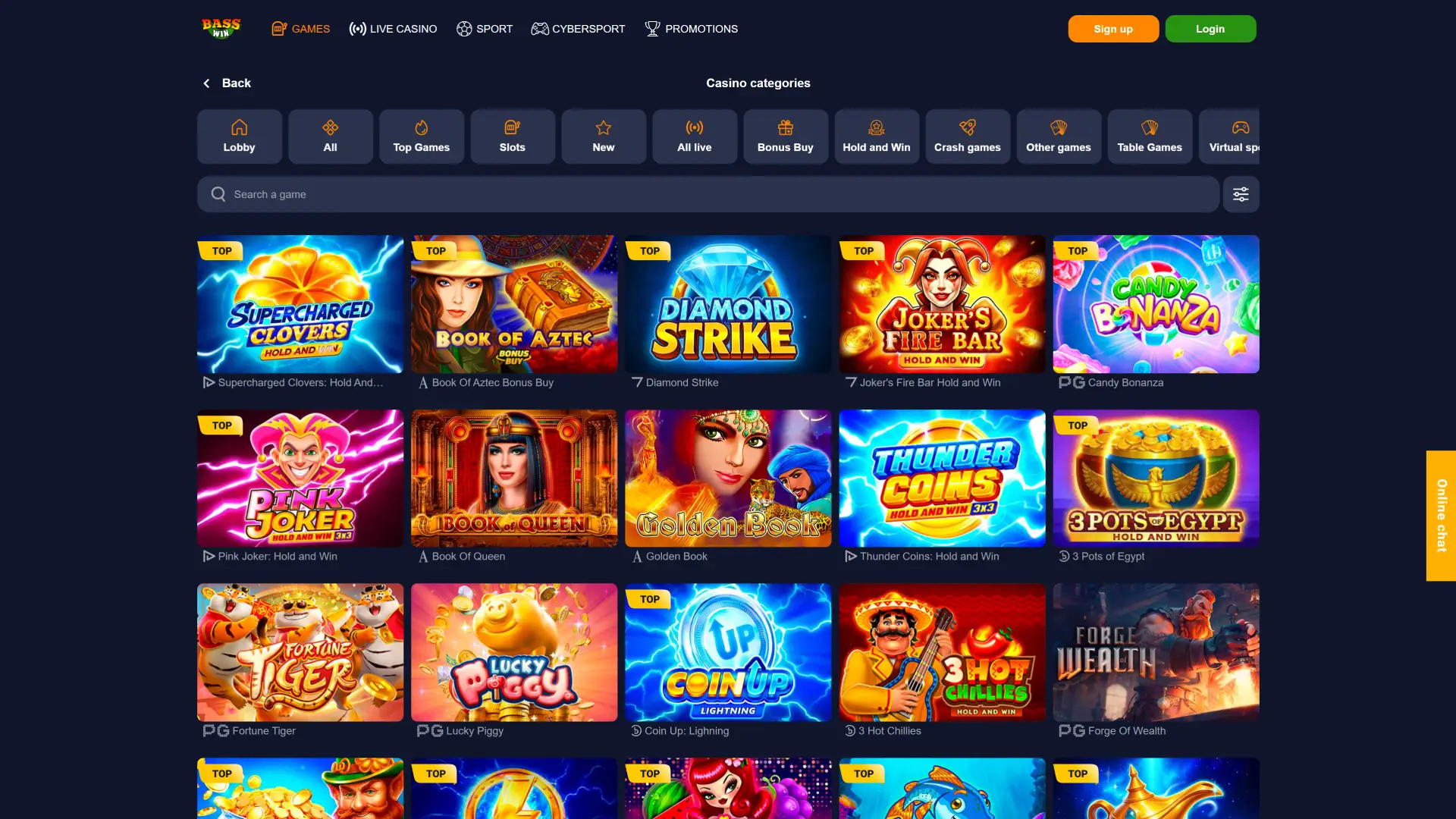 Play Bass Win slots and win big.