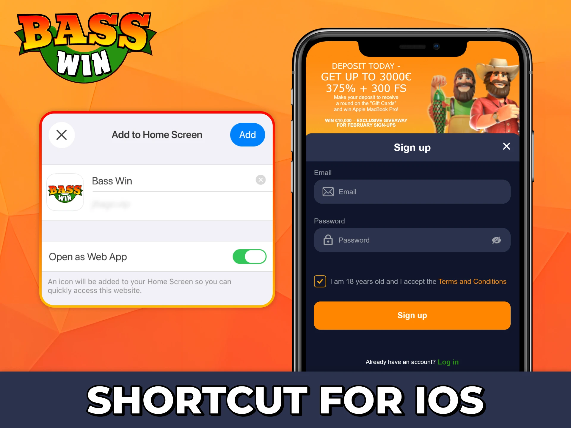 Get Bass Win iOS app with PWA function.